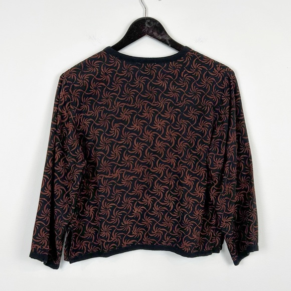 Very Vineyard Edgartown Martha's Vineyard Abstract Print Blouse Size Small - Picture 5 of 5